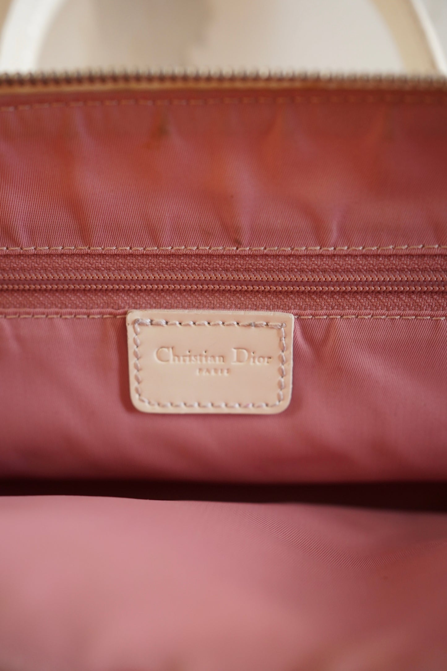 Vintage Pink Dior Trotter Boston Bag