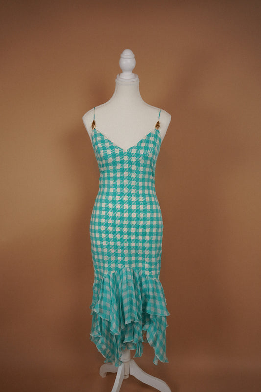 Roberto Cavalli 2006 Gingham Dress