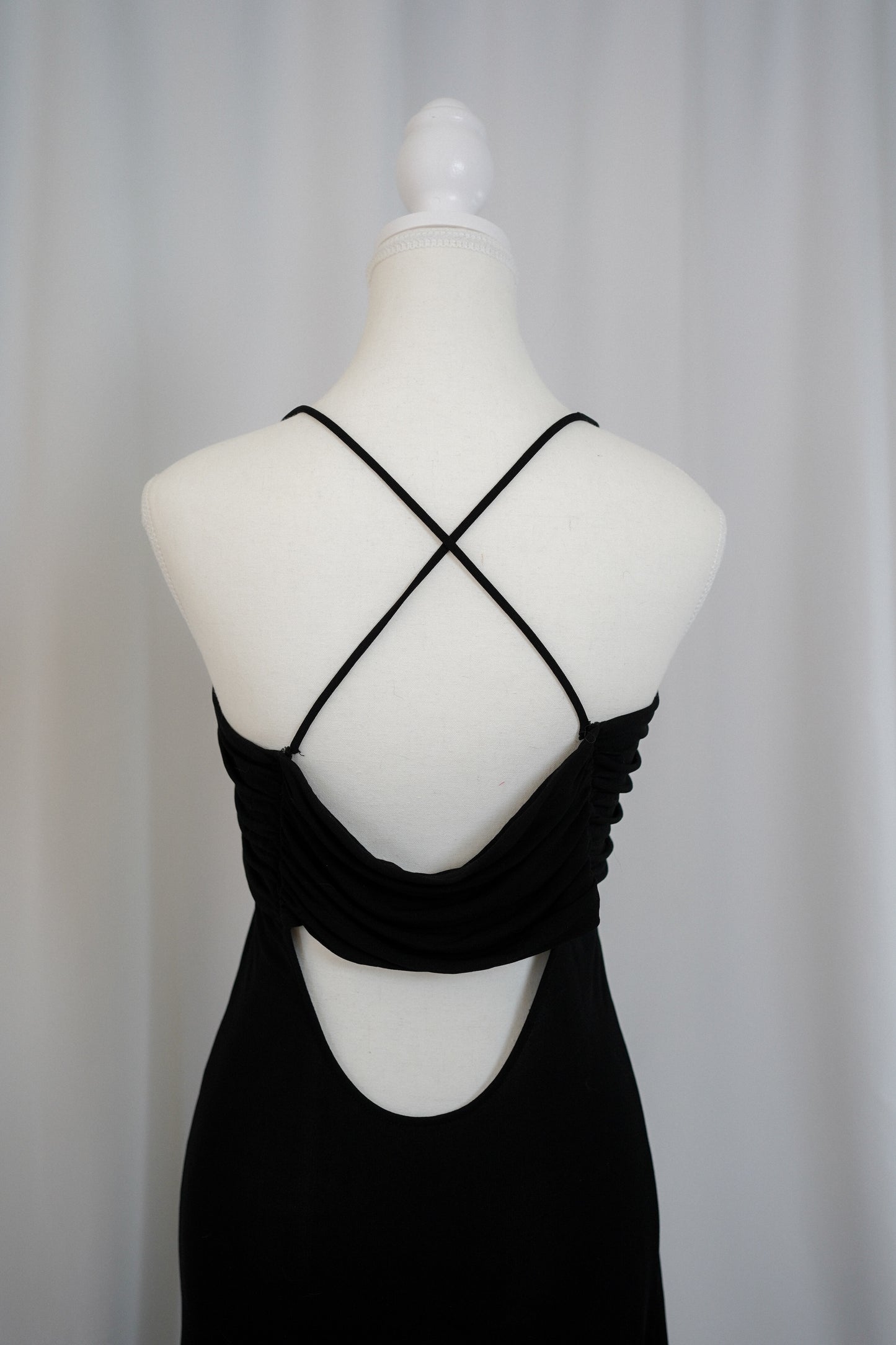 Valentino Roma Black Beaded Corset Evening Gown | Early 2000s