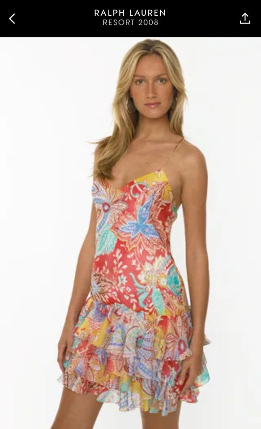 Resort 2008 Ralph Lauren Collection Silk Dress (M)