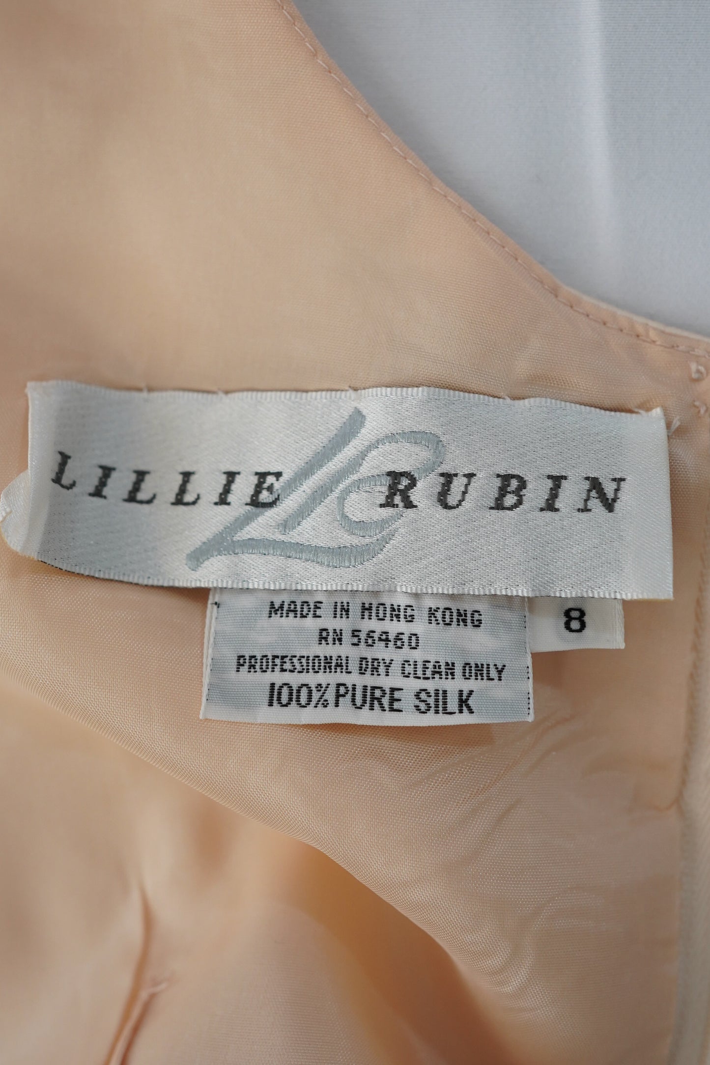 Peach Vintage Silk Dress