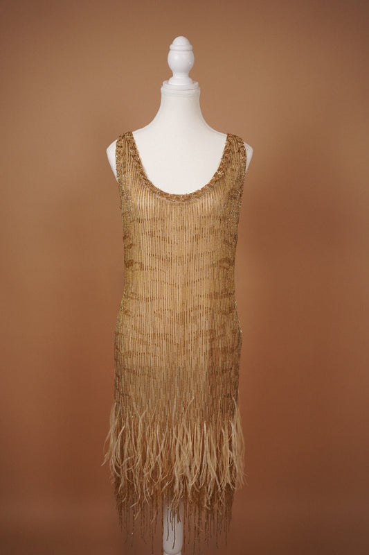 Roberto Cavalli Beaded Feather Dress (M-L)