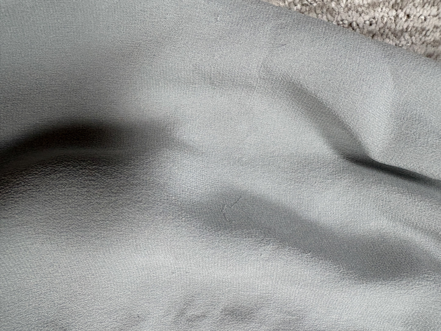Valentino Dove Grey Silk One-Shoulder Dress (L)