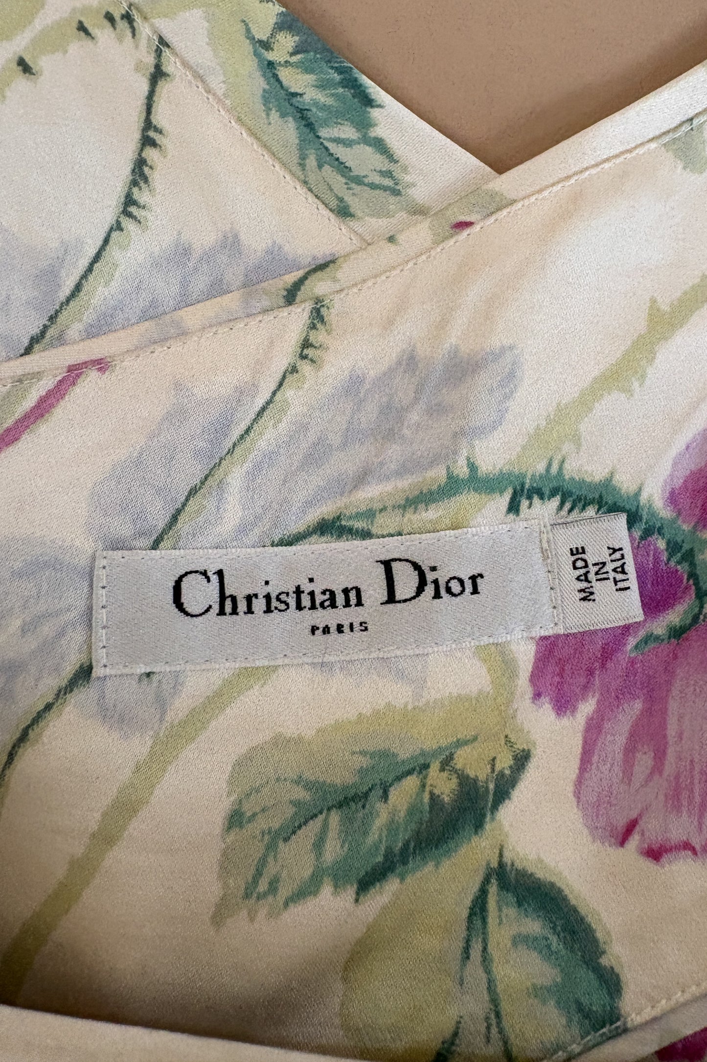 Christian Dior Cream & Floral Dress