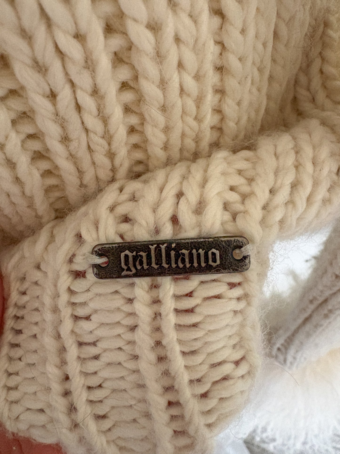 Galliano Sweater with Fur Trim