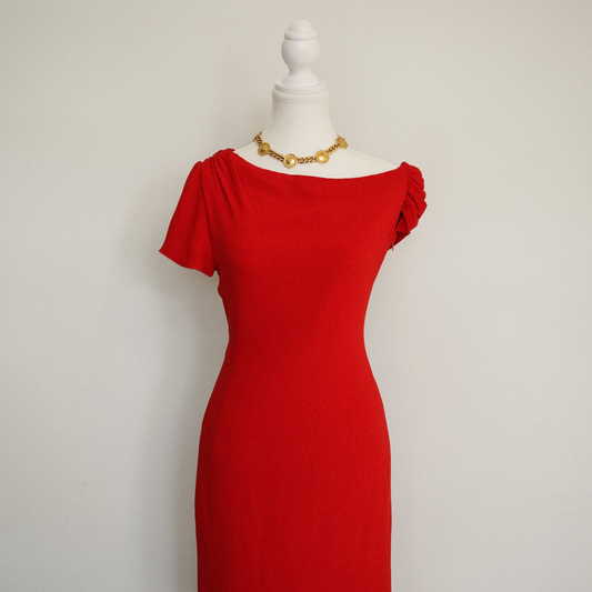 Vintage Valentino Red Cocktail Dress