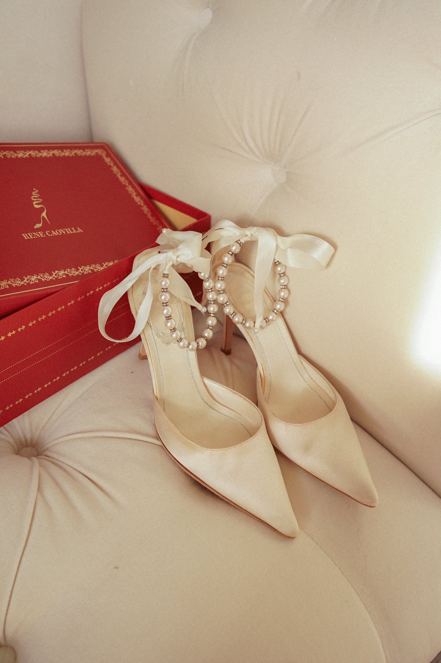 René Caovilla Pearl Heels - With Box and Dustbag