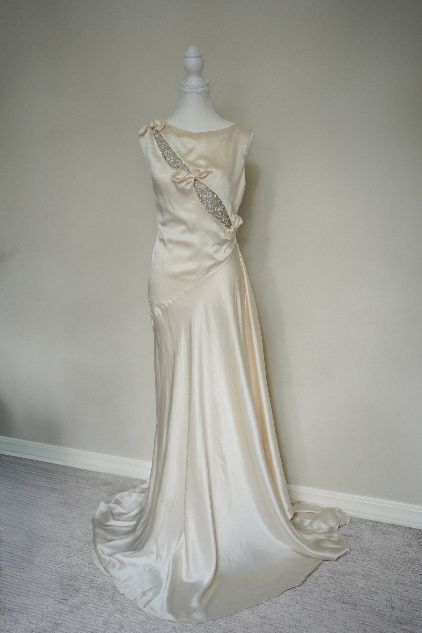 Vintage Valentino Silk Beaded Gown
