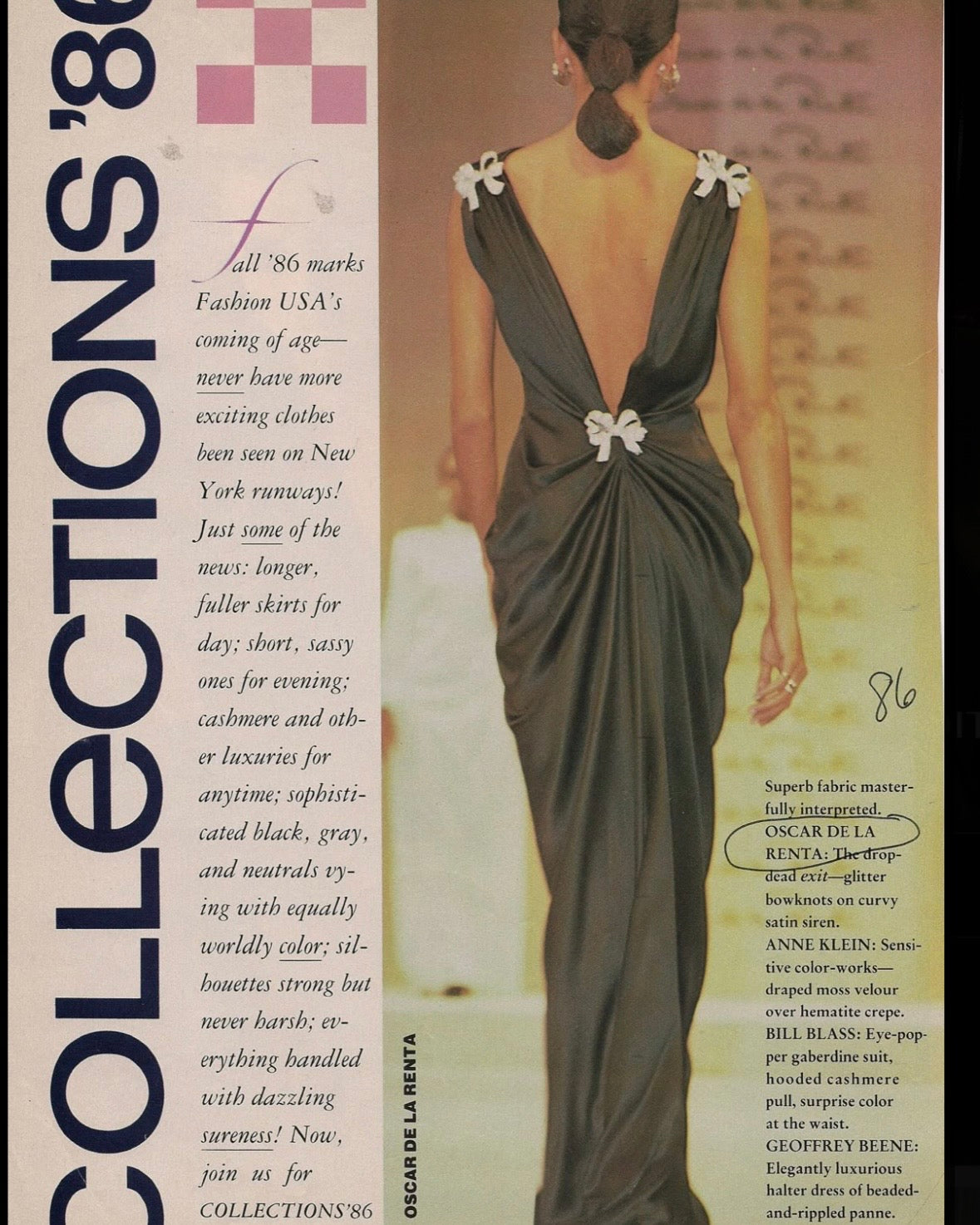 1986 Oscar de la Renta Gown & Brooch