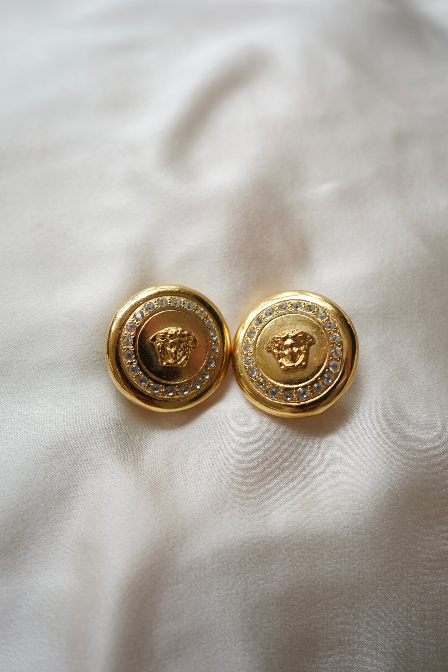 Gianni Versace Medusa Crystal Pavé Earrings