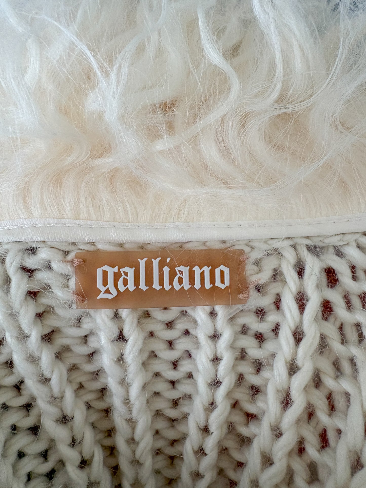 Galliano Sweater with Fur Trim