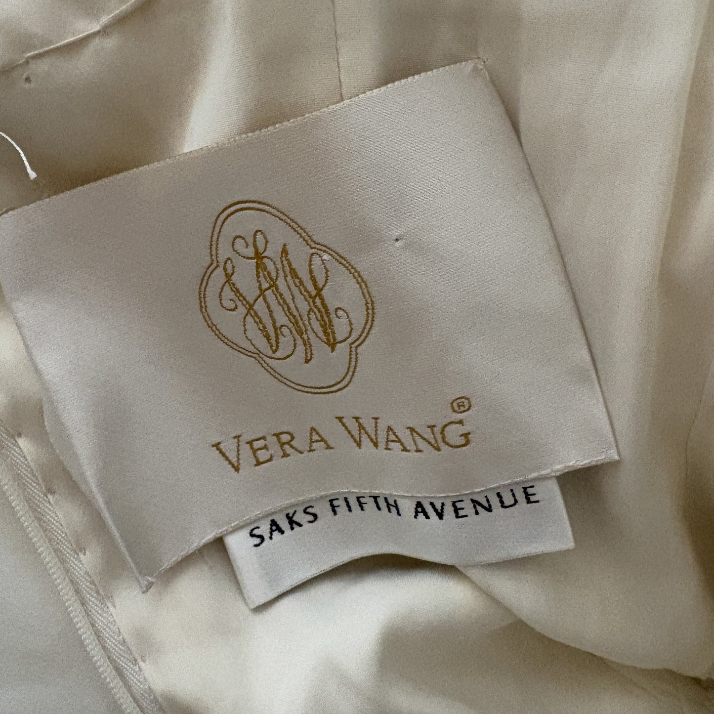 Vintage Vera Wang Beaded Silk Wedding Gown (S)