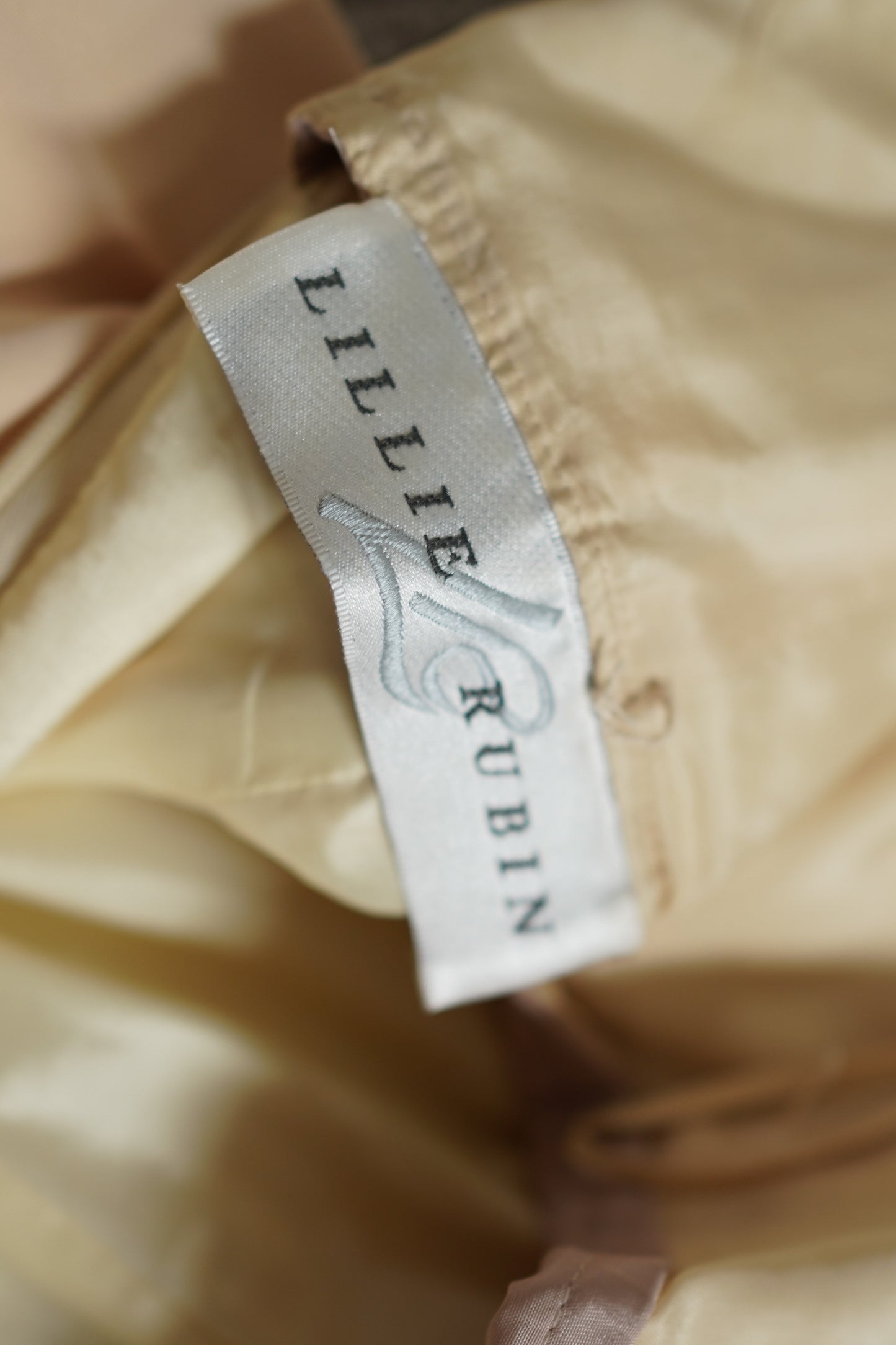 Vintage Champagne Beaded Gown