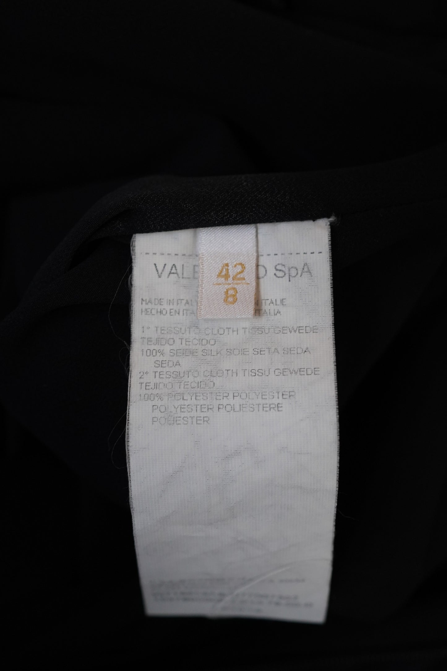 Valentino Roma Black Beaded Silk Slip Dress (M)