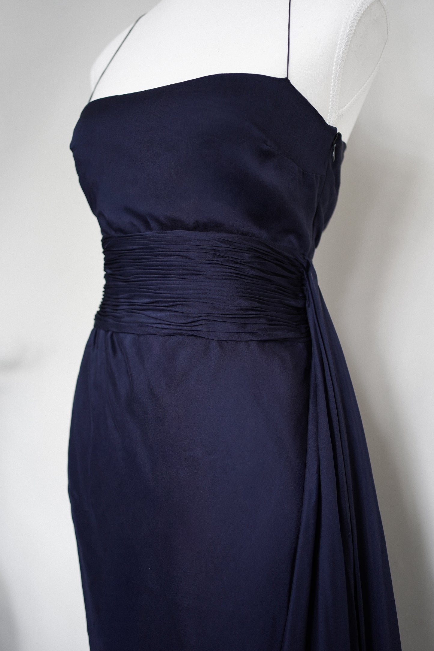 Navy Silk Valentino Dress