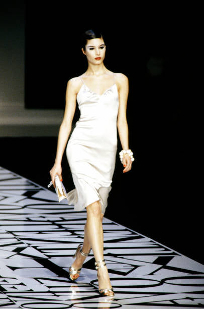 Valentino FW 2004 Runway Silk Beaded Slip Dress (S-M)