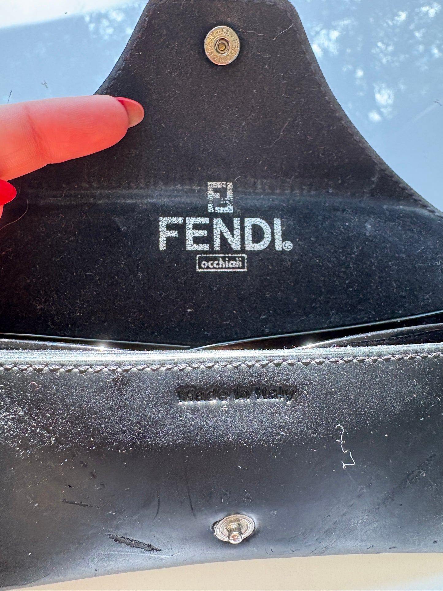 Vintage Fendi Crystal Logo Sunglasses