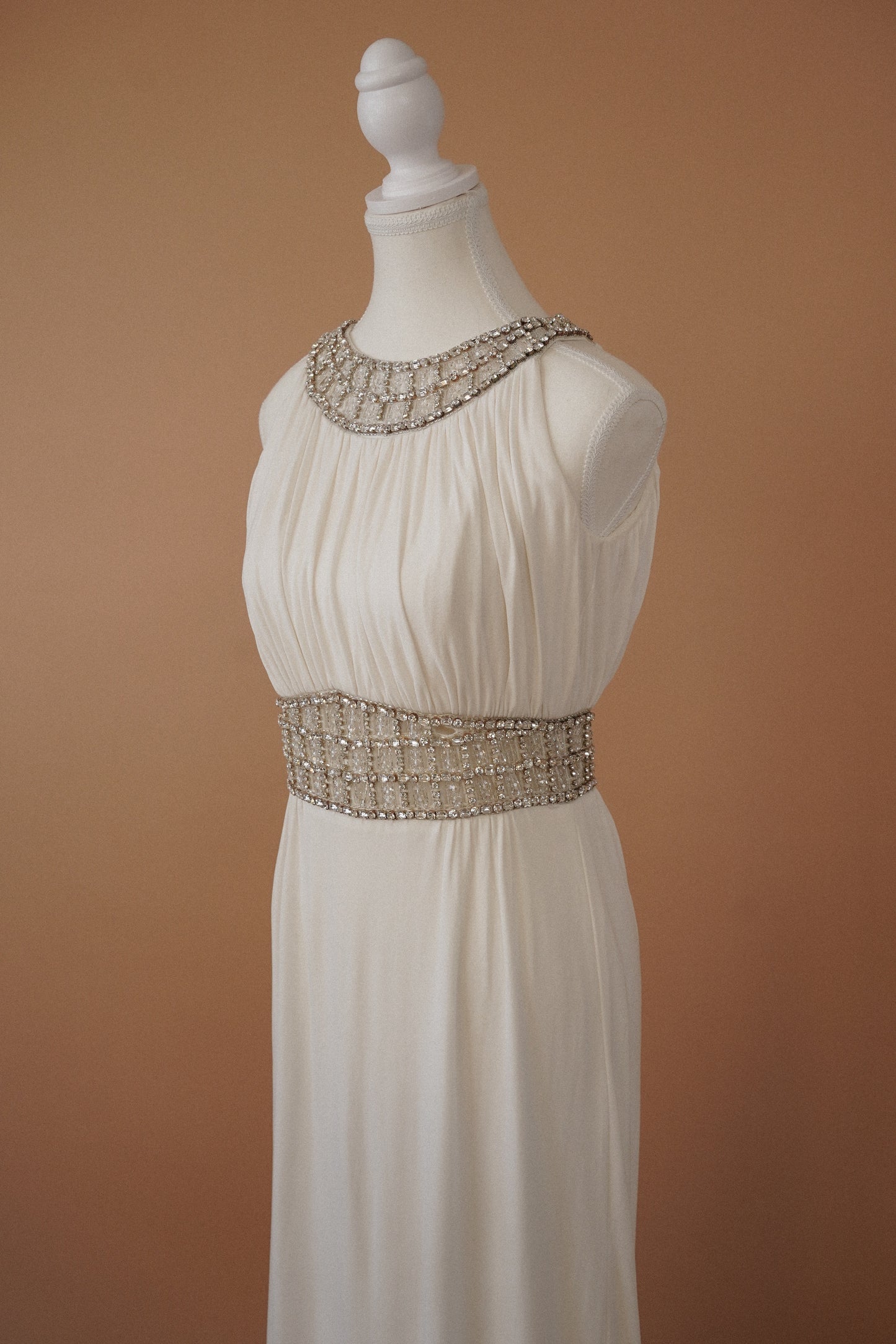 Azzaro White Crystal Gown (S-M)
