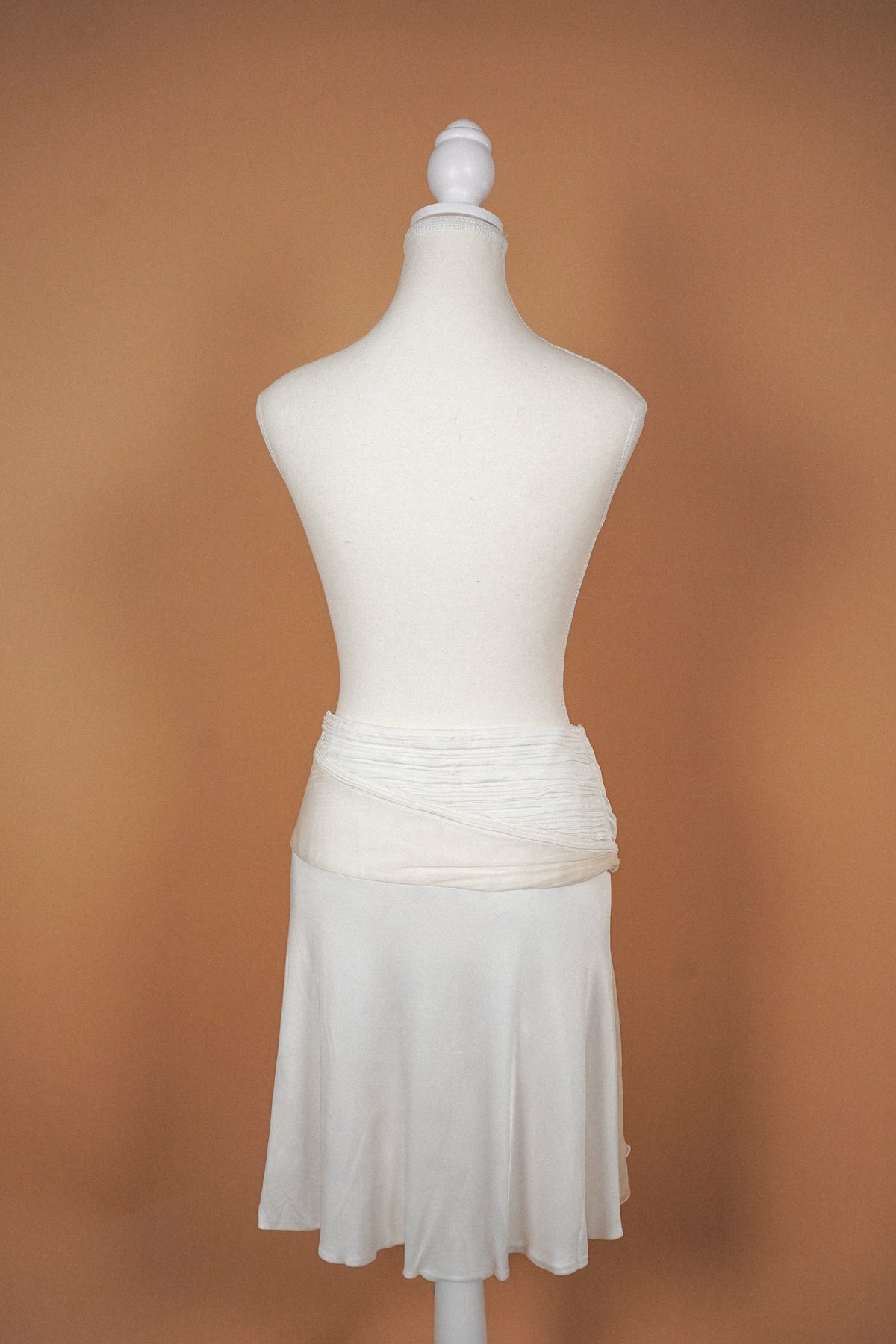 Versace Ivory Draped Skirt