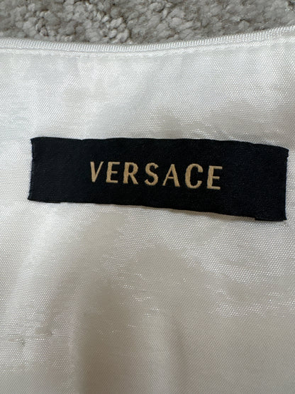Versace Ivory Draped Skirt