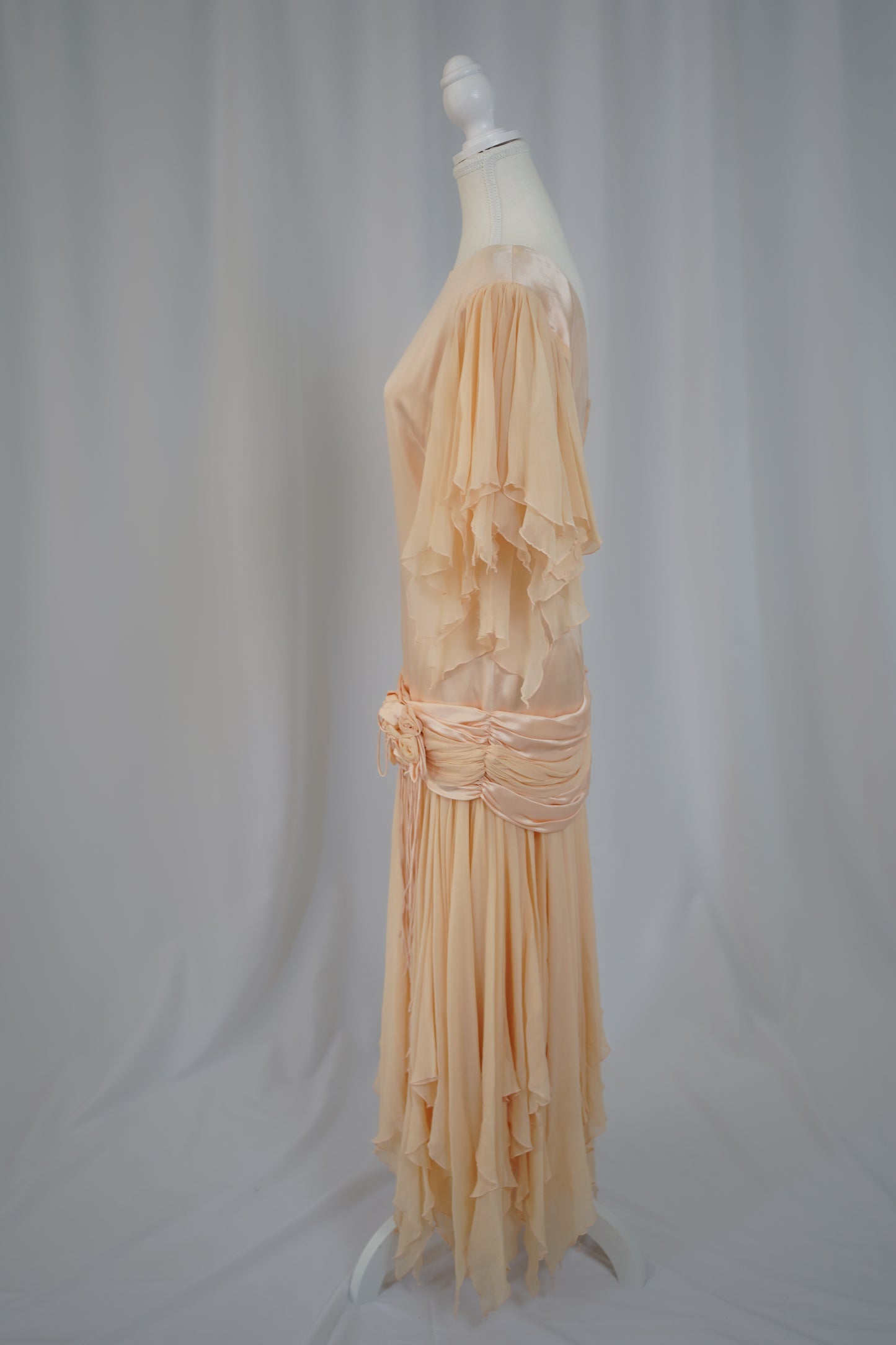 Peach Vintage Silk Dress