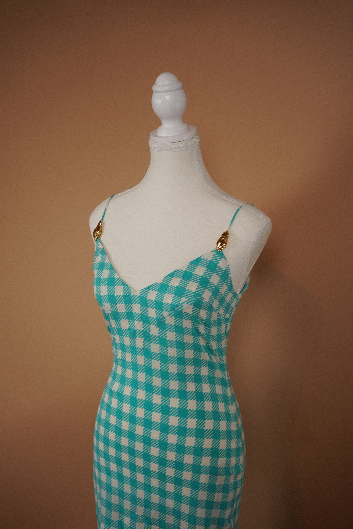Roberto Cavalli 2006 Gingham Dress