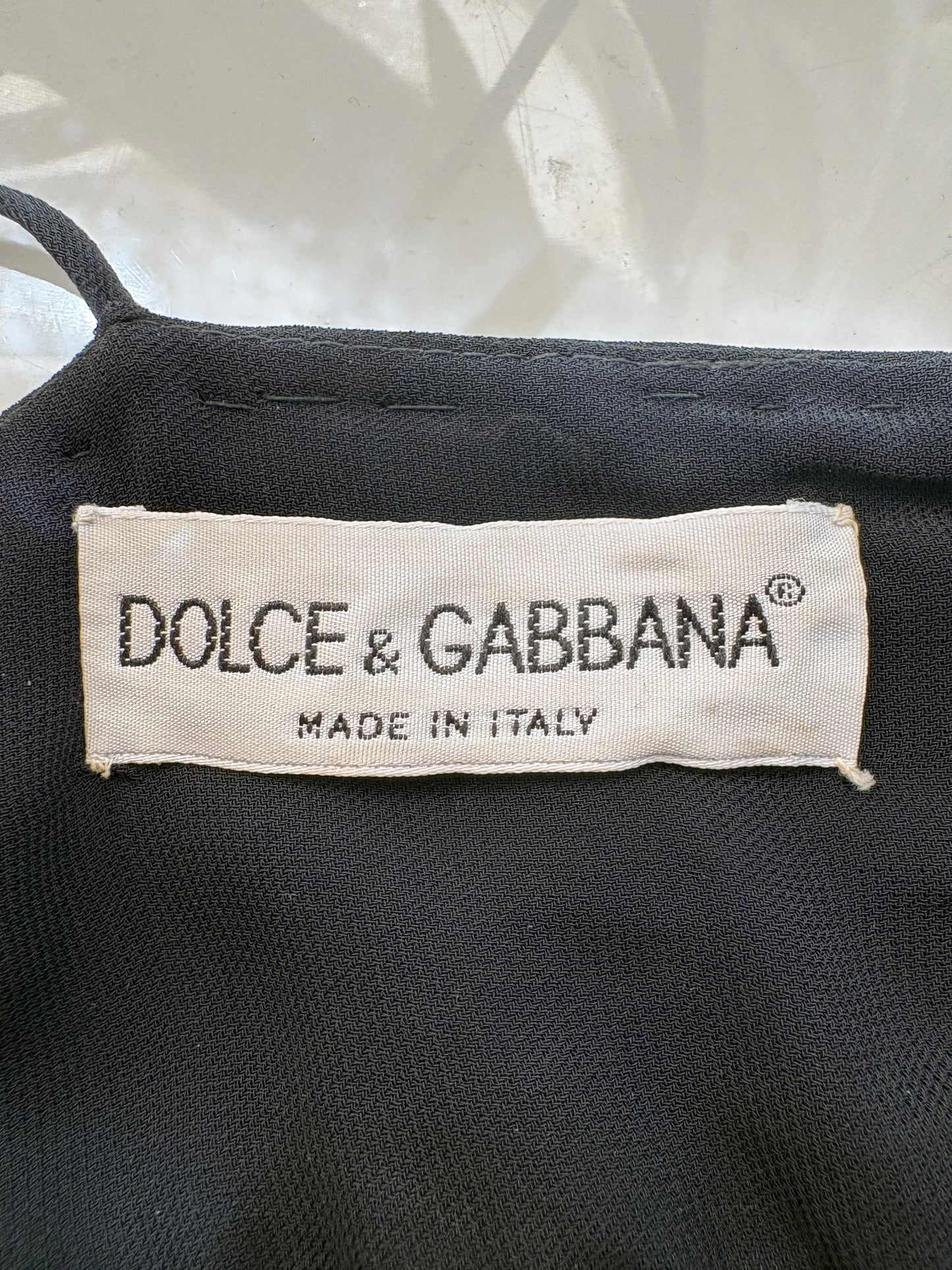SS 1995 Dolce & Gabbana Black Mini Dress (S)