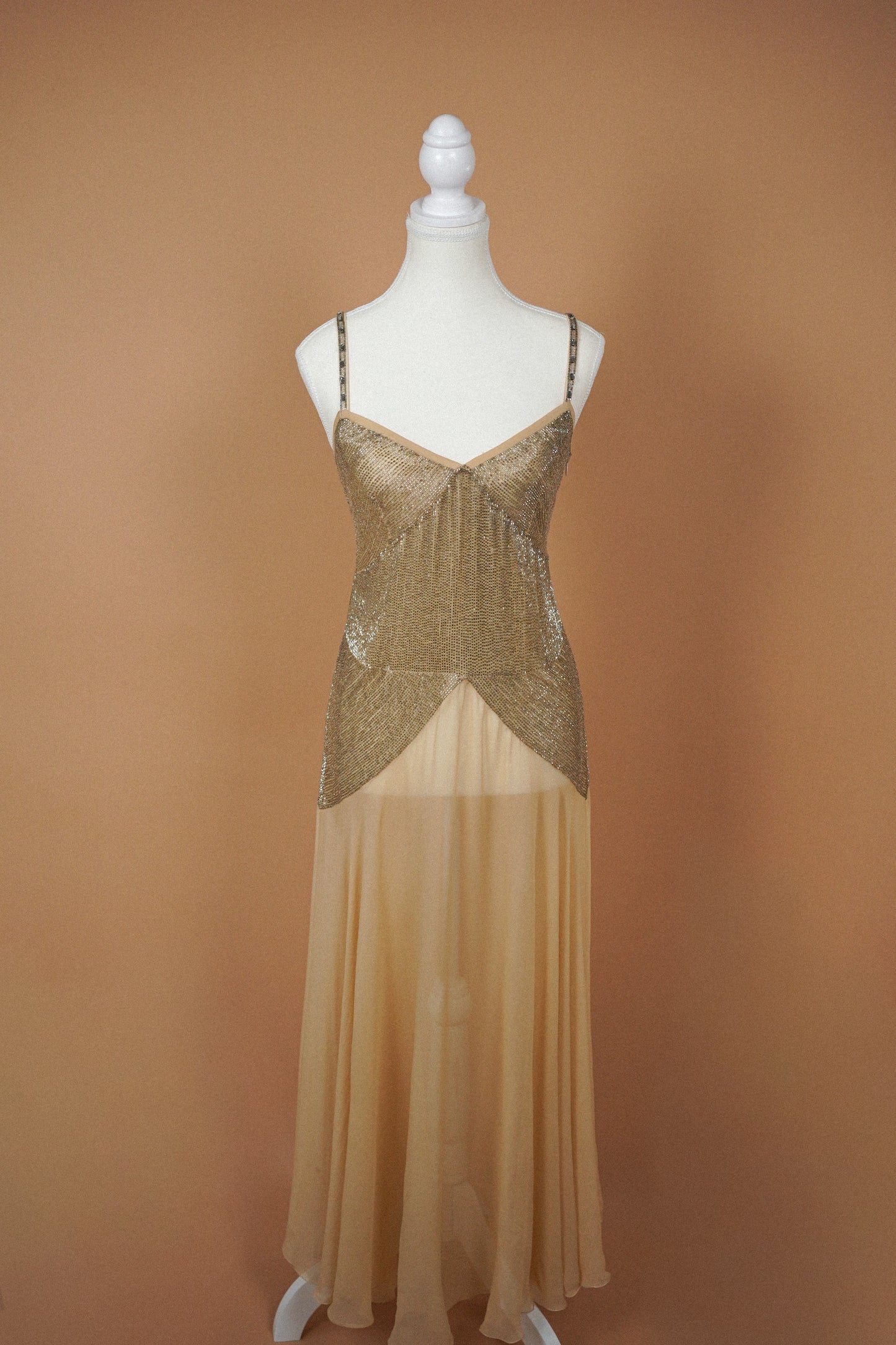 Chloé FW 2005 Champagne Silk Gown (S)