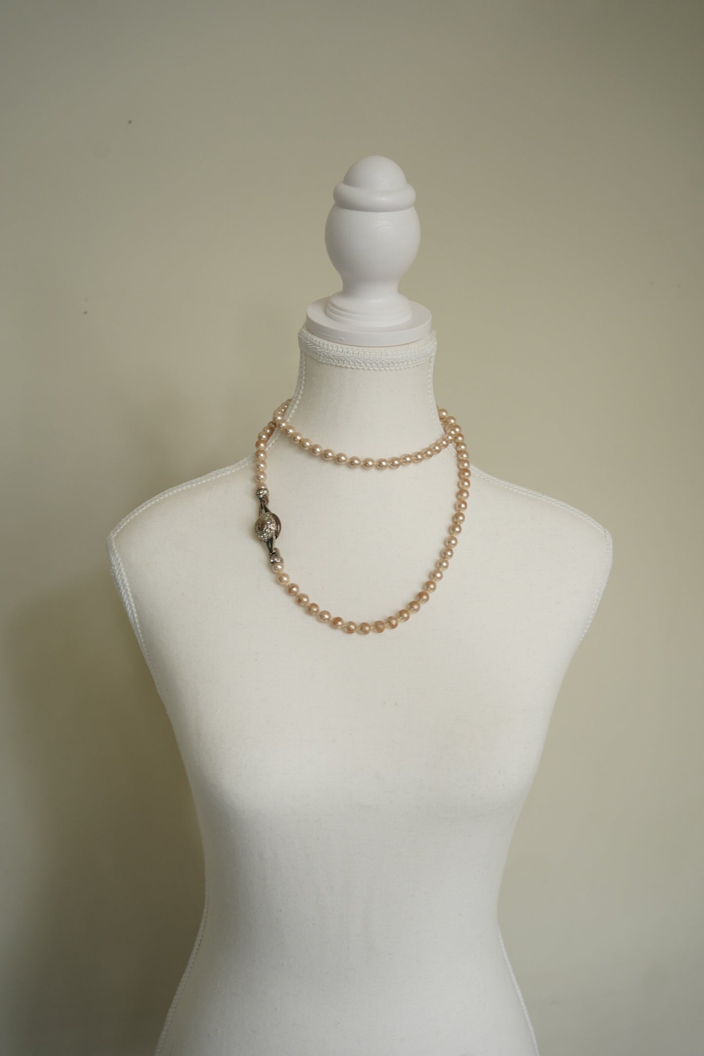 Gianni Versace Faux Pearl and Crystal Medusa Necklace