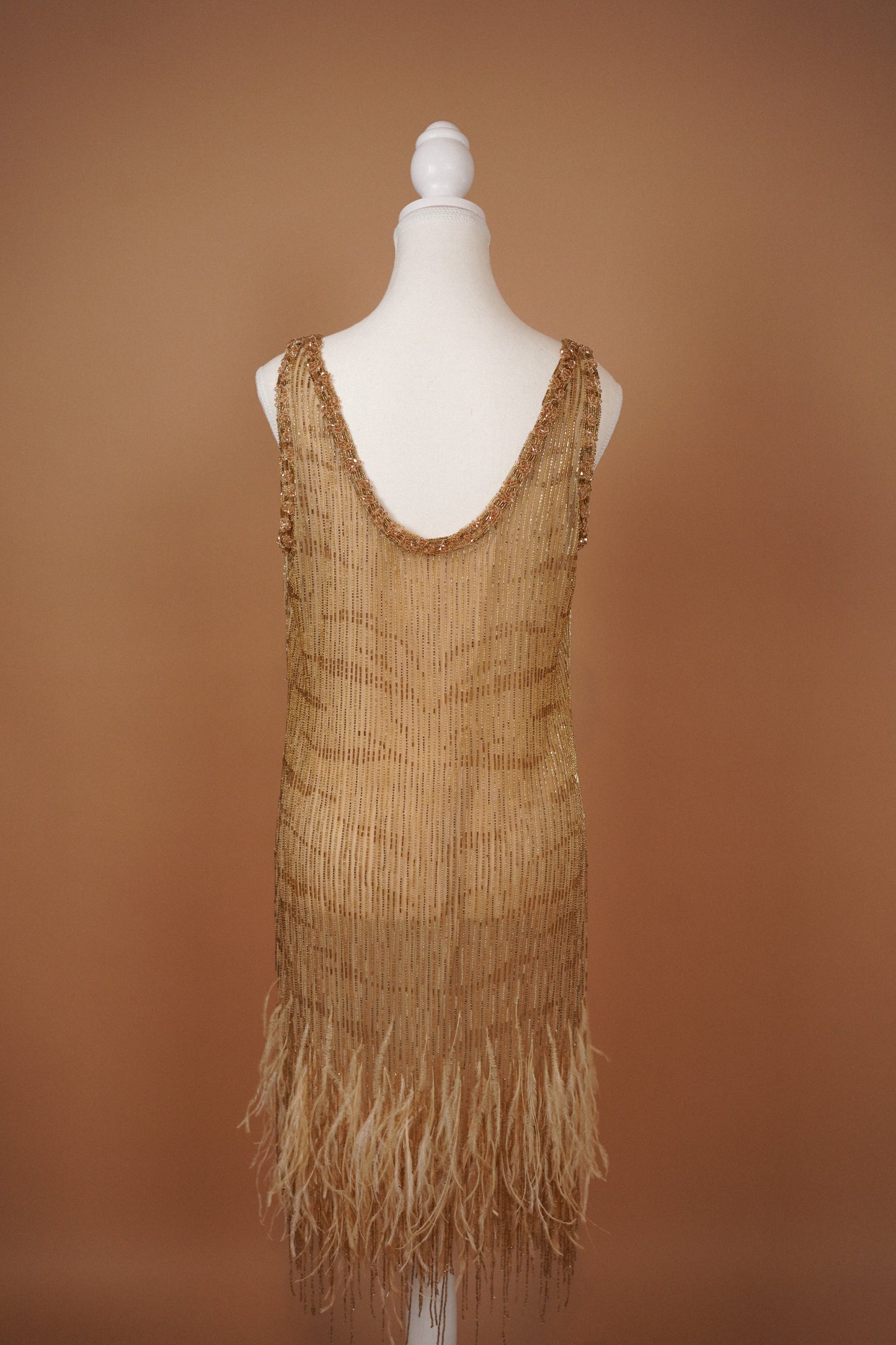Roberto Cavalli Beaded Feather Dress (M-L)
