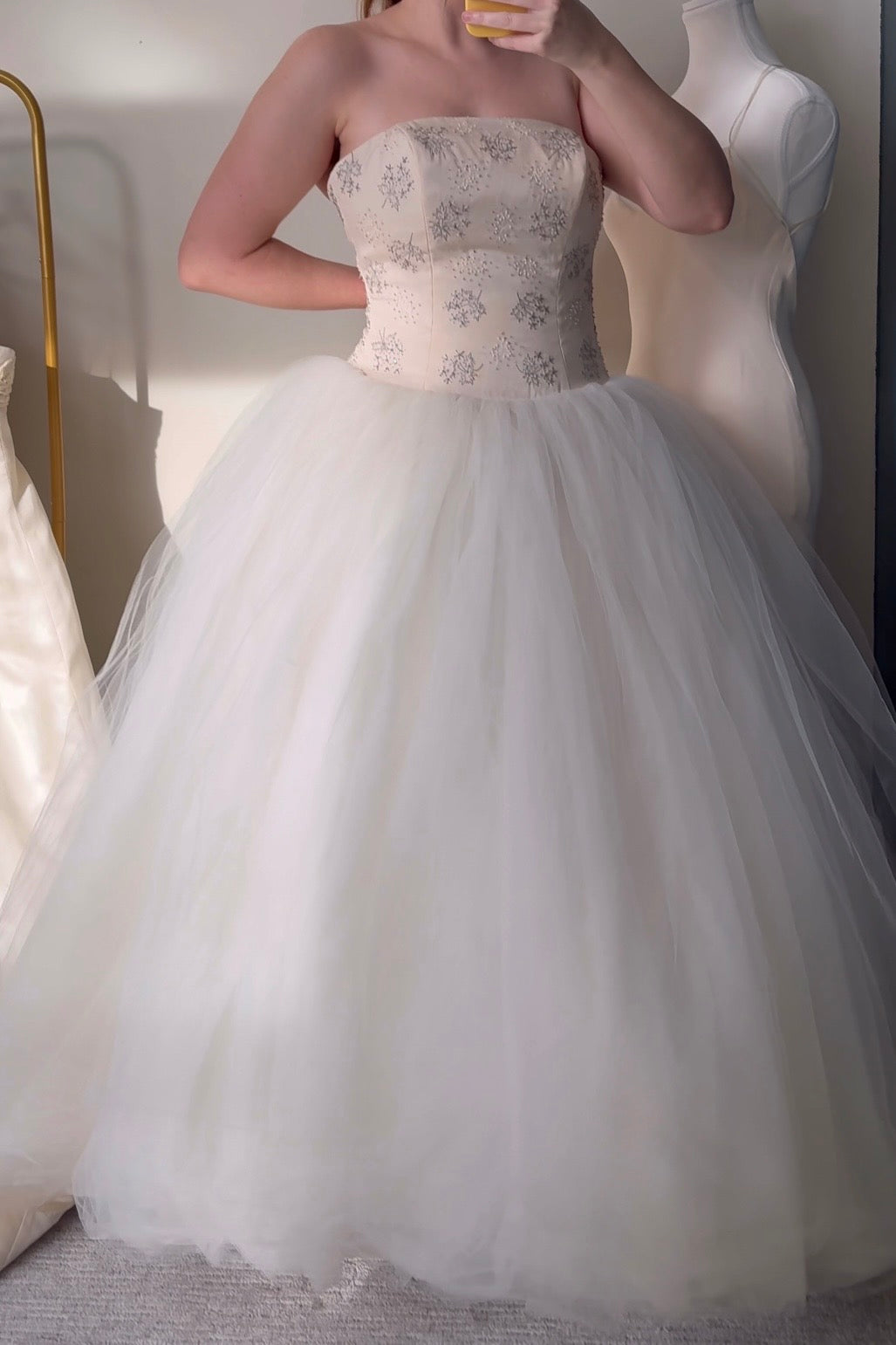 Monique Lhuillier Tulle Beaded Ball Gown