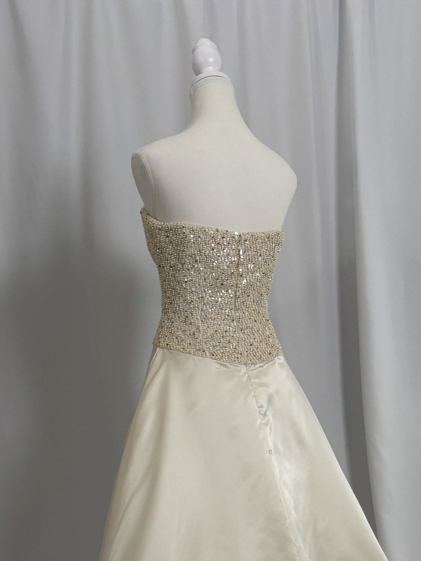Vintage Vera Wang Beaded Silk Wedding Gown