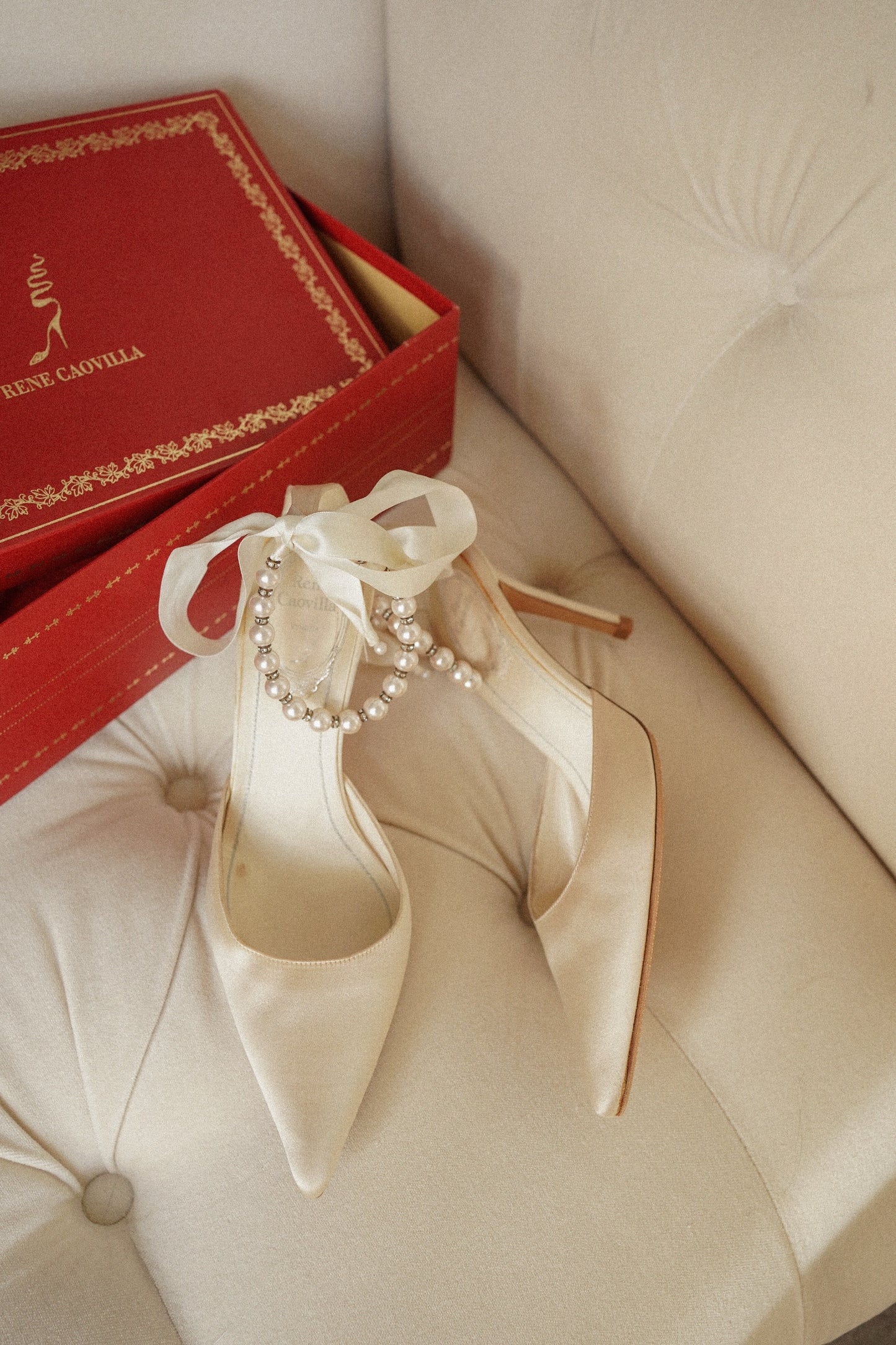 René Caovilla Pearl Heels - With Box and Dustbag