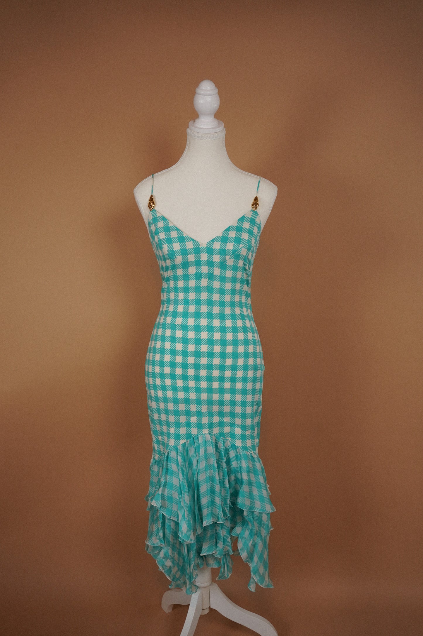Roberto Cavalli 2006 Gingham Dress