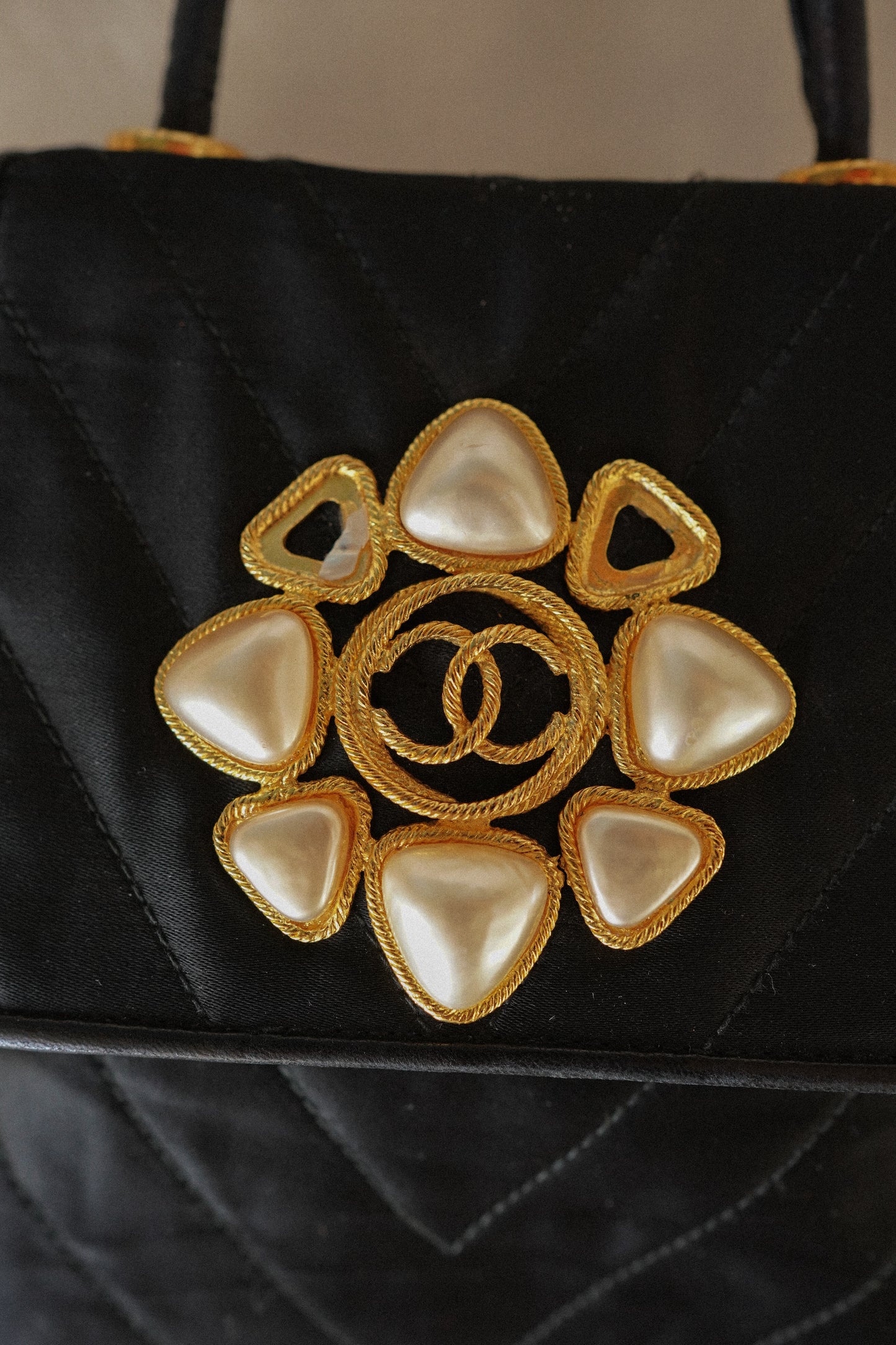 Vintage Chanel Satin Evening Bag