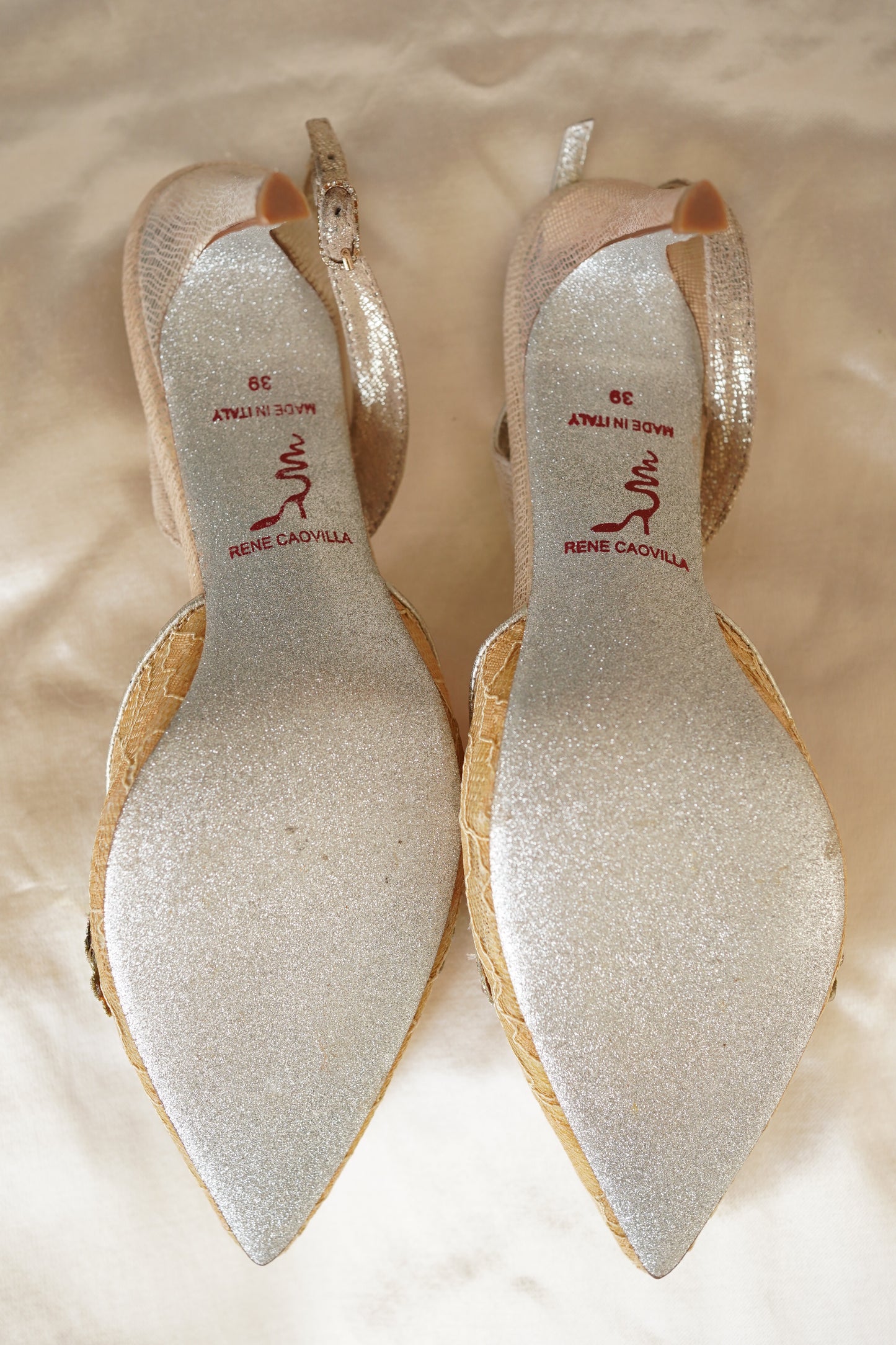 René Caovilla Vintage Crystal Heels