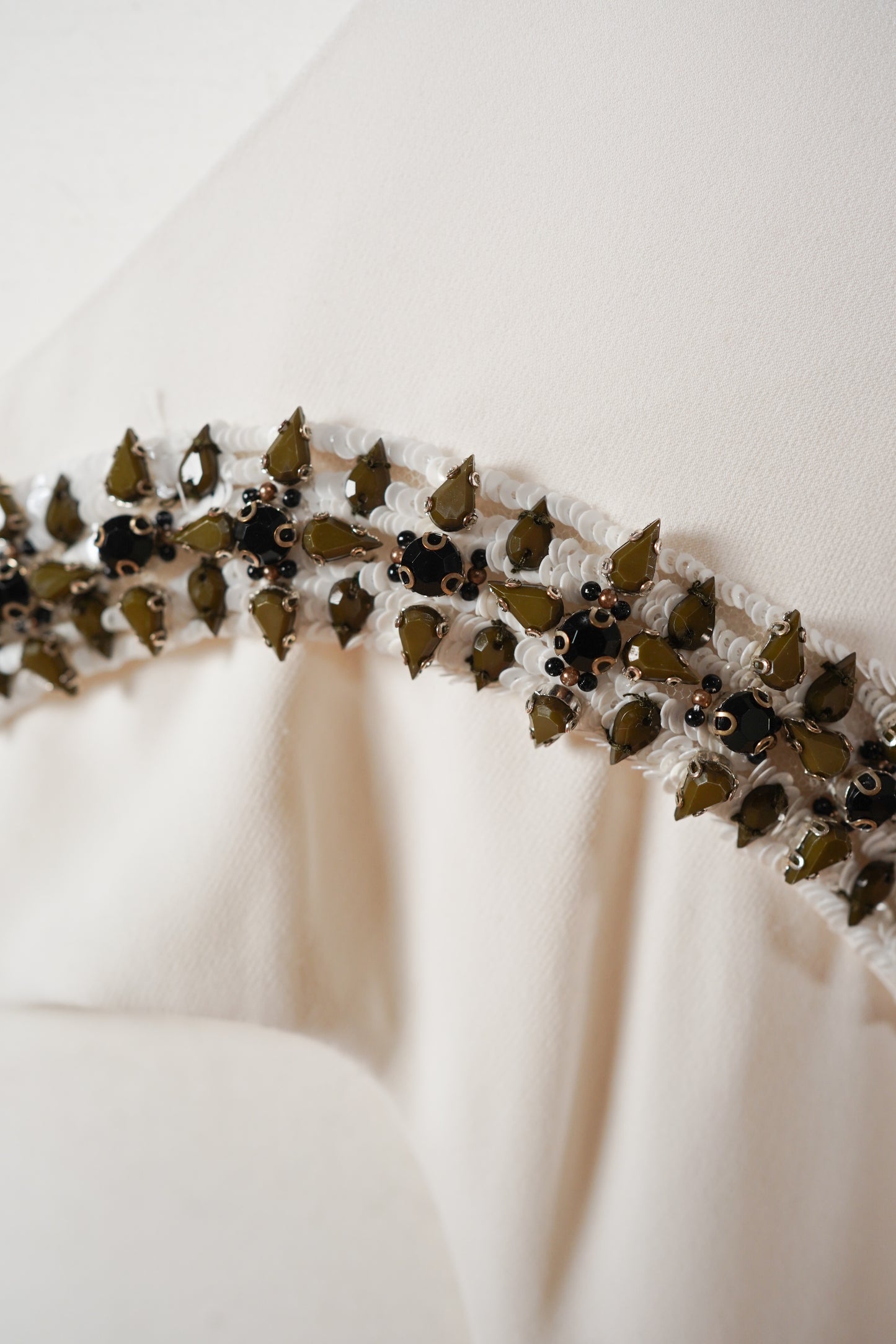 Roberto Cavalli Embellished White Gown (M)