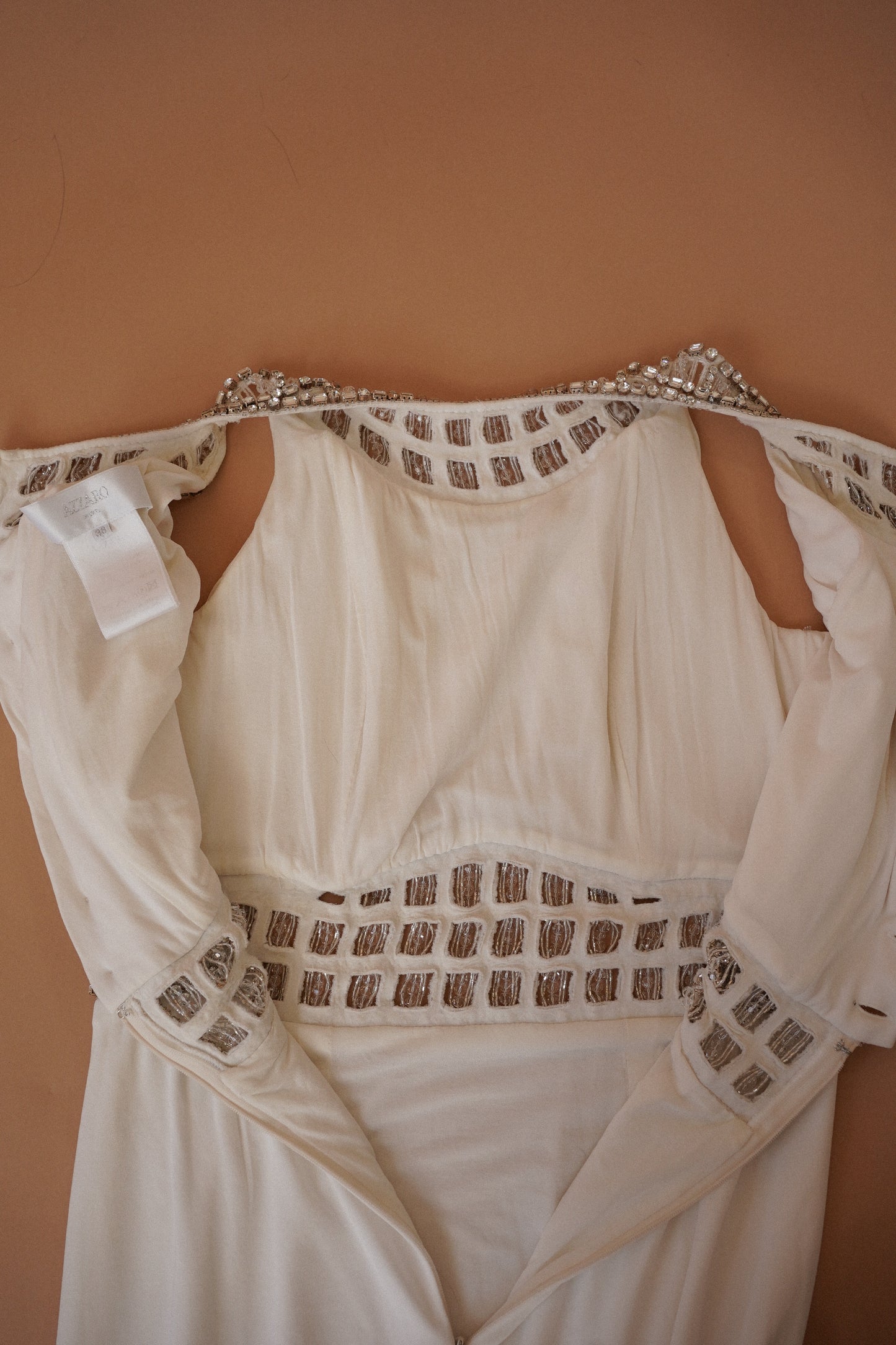 Azzaro White Crystal Gown (S-M)