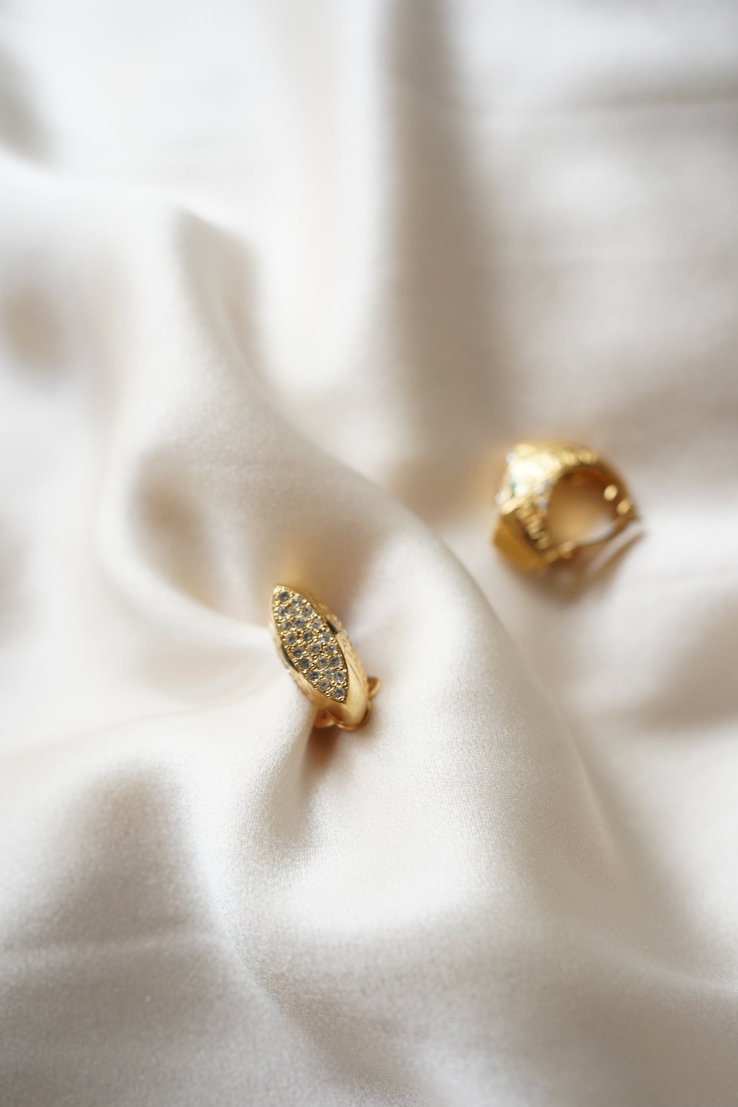 Vintage Gianni Versace Geometric Rhinestone Earrings