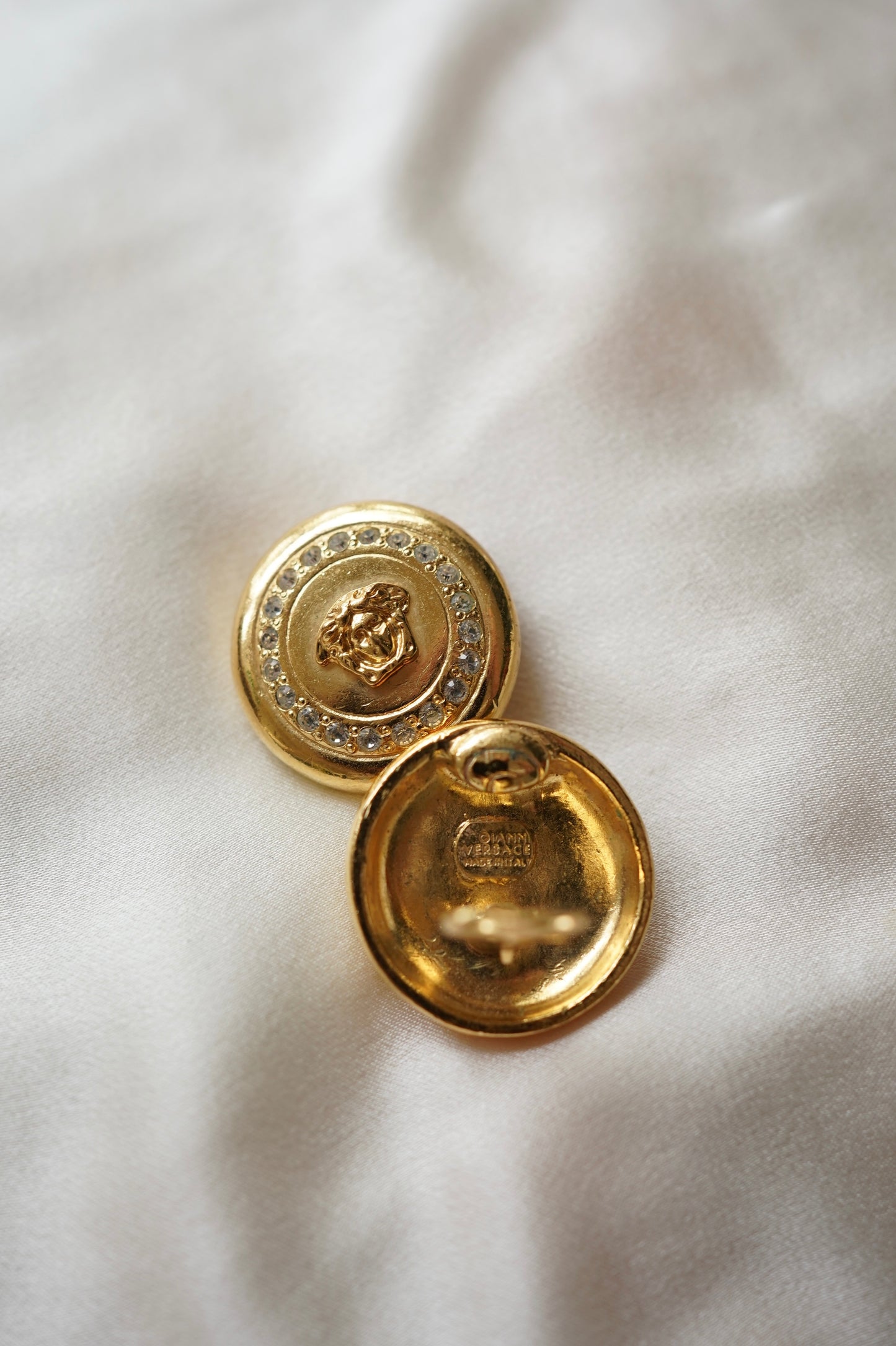 Gianni Versace Medusa Crystal Pavé Earrings