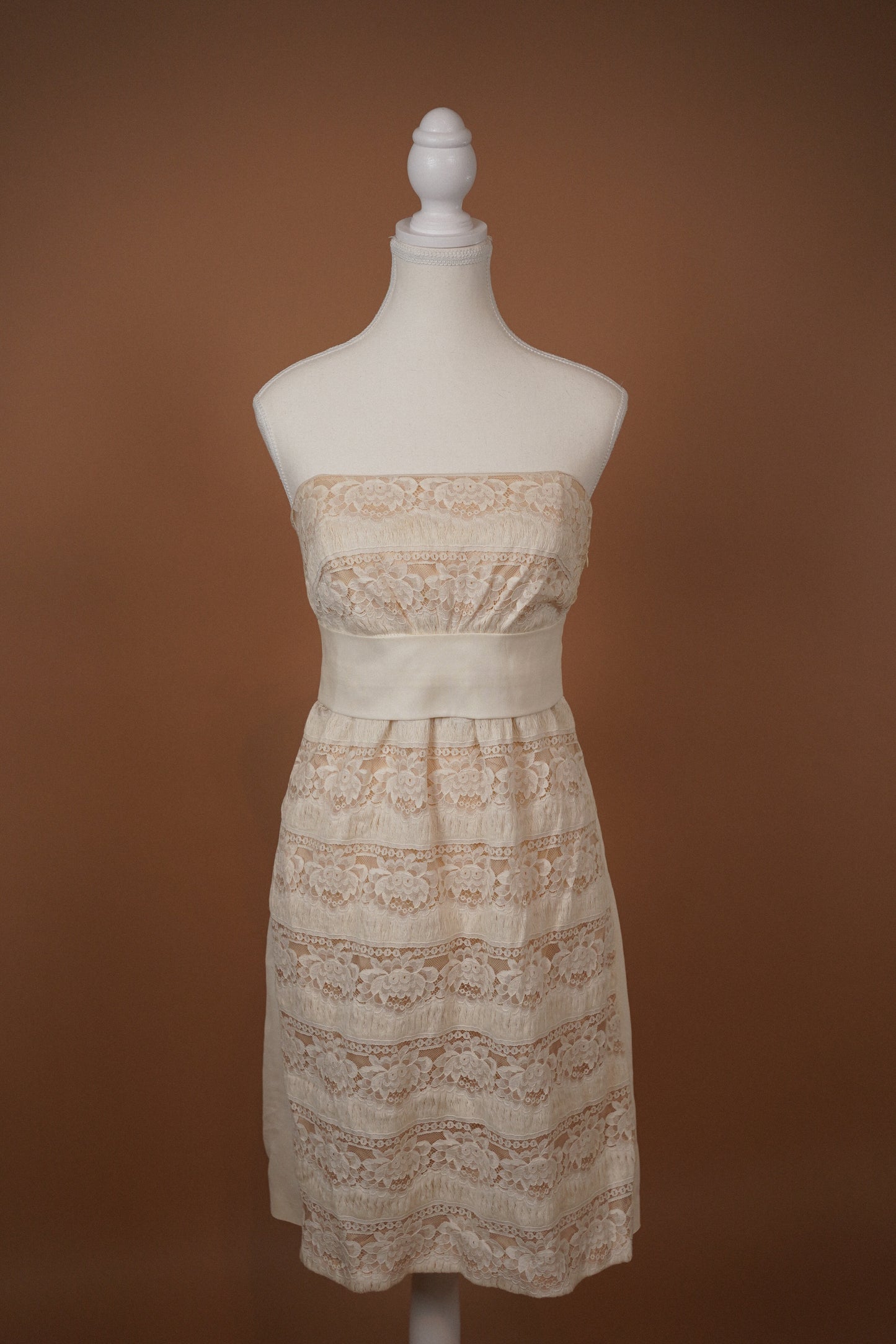 La Perla “Alice” Strapless Lace & Silk Bow Dress (M-L)