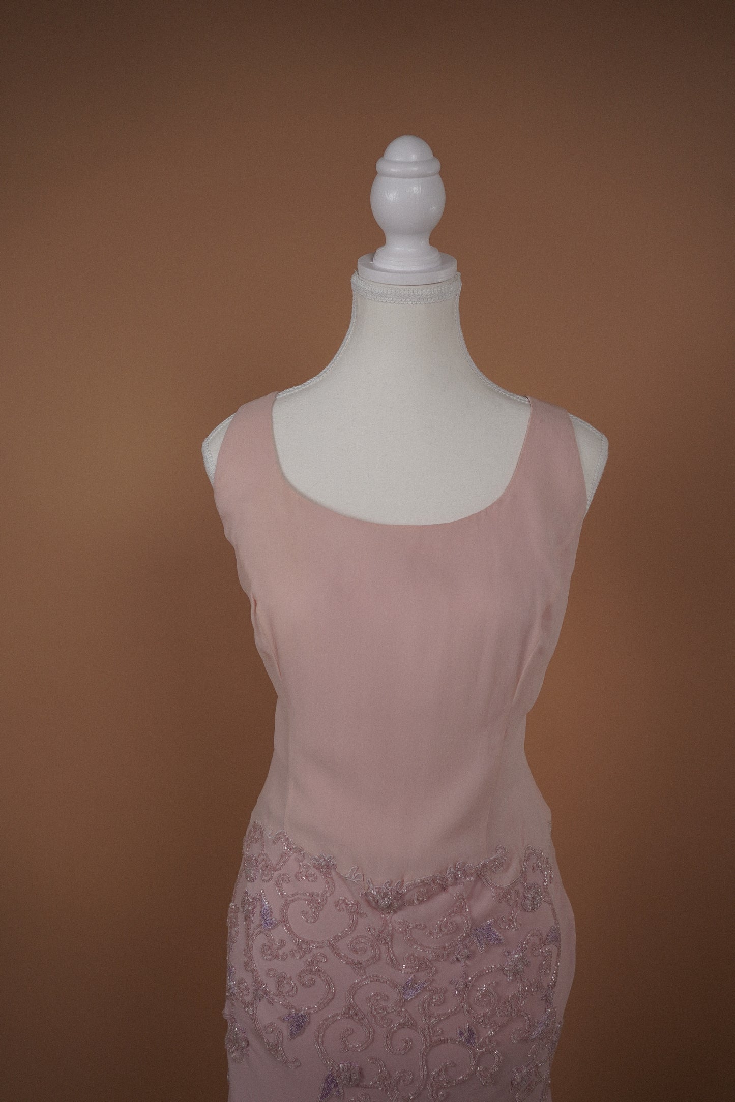 Alberta Ferretti Beaded Pink Dress and Cardigan Set (M-L)