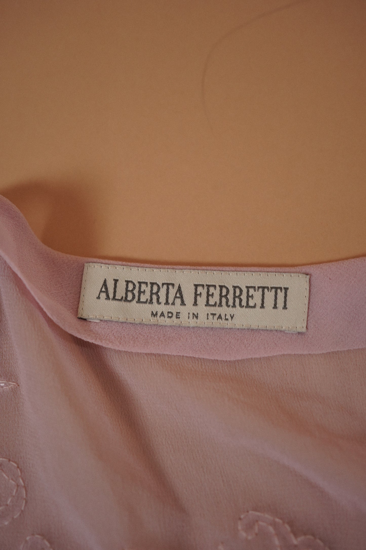 Alberta Ferretti Beaded Pink Dress and Cardigan Set (M-L)