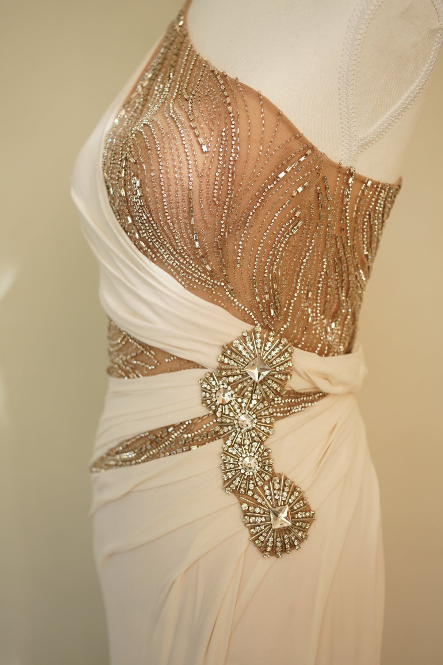 Versace Crystal One-Shoulder Gown - As seen on Naomi Campbell