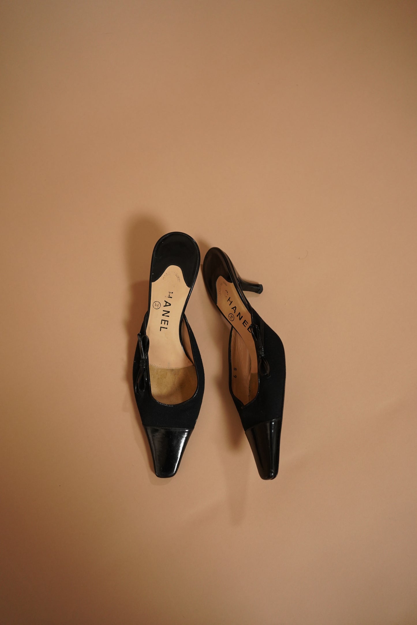 Vintage Black Chanel Kitten Heels