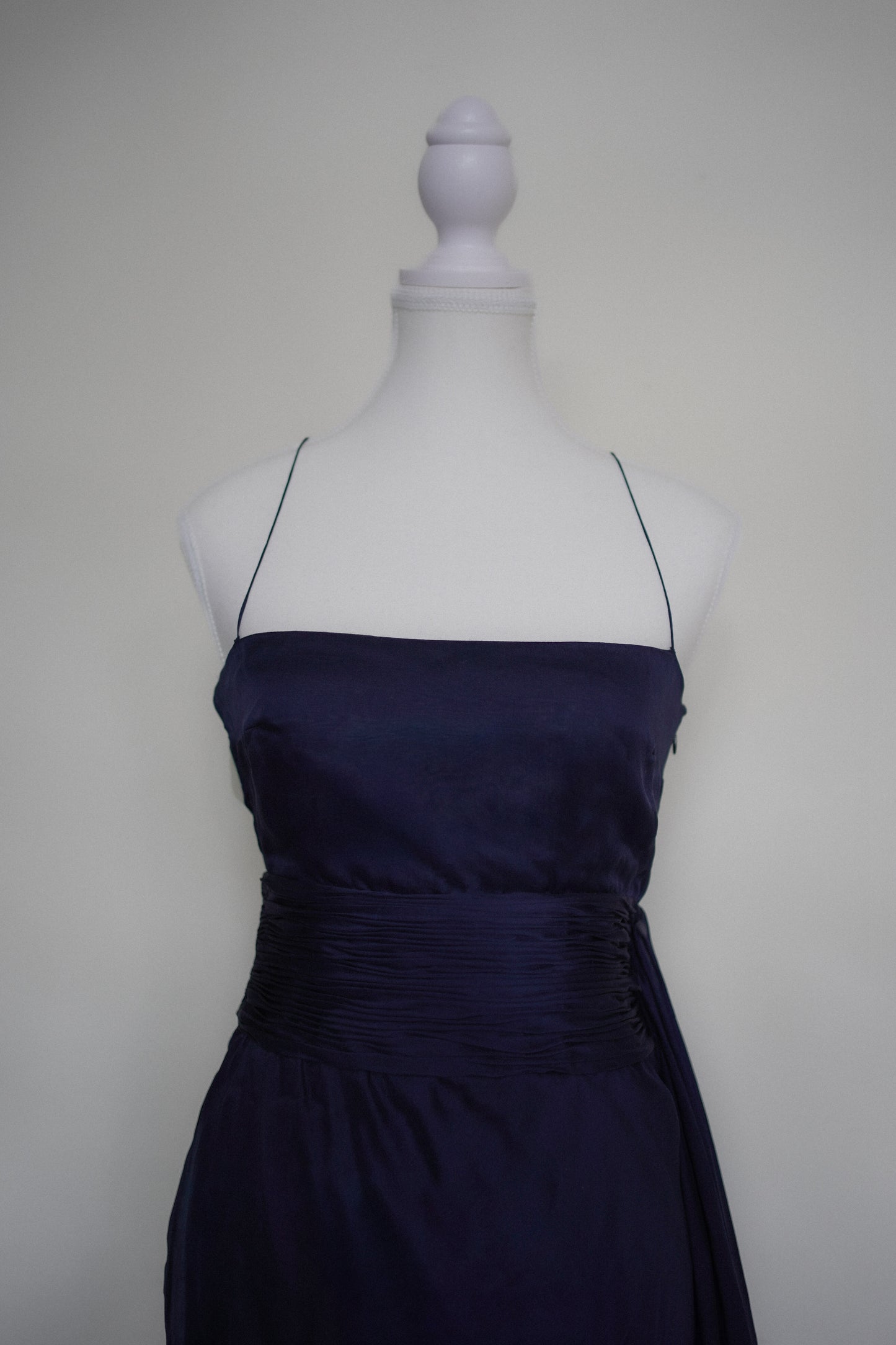 Navy Silk Valentino Dress