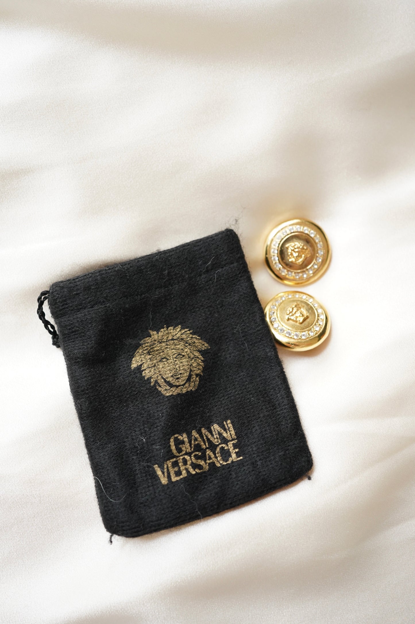 Gianni Versace Medusa Crystal Pavé Earrings