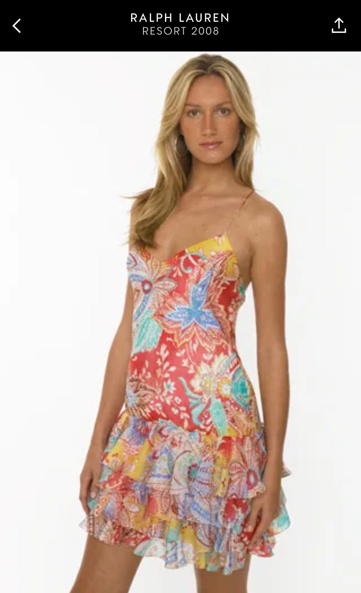 Resort 2008 Ralph Lauren Collection Silk Dress (M)