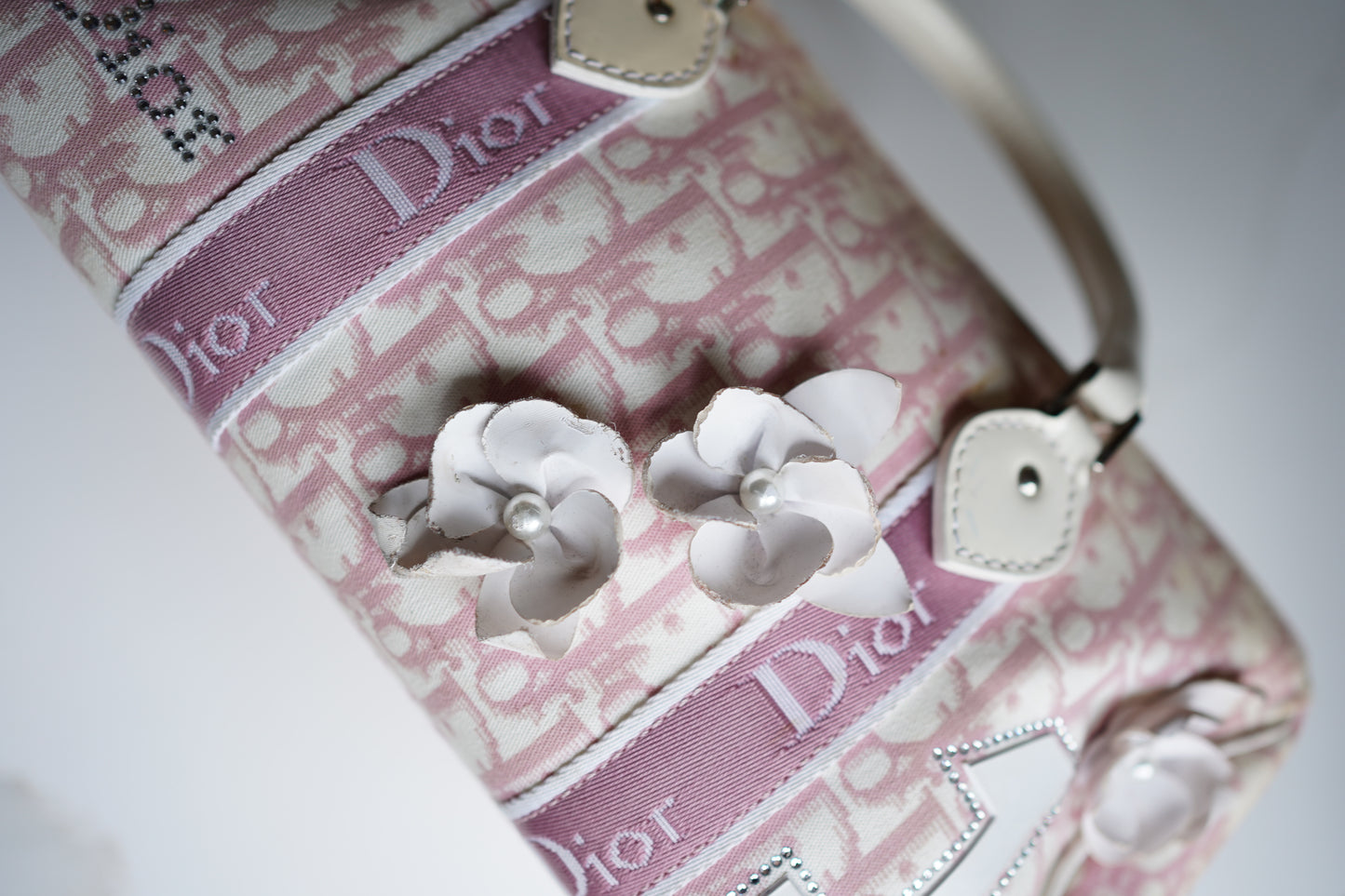 Vintage Pink Dior Trotter Boston Bag
