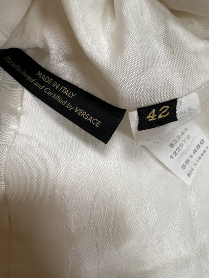 Versace Ivory Draped Skirt